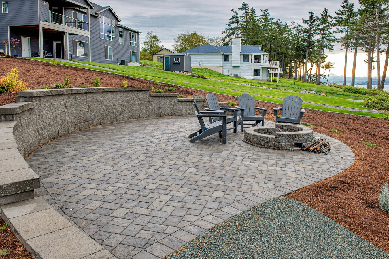 Concrete patio construction in Somerville, MA