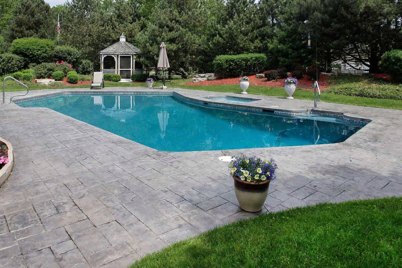 Concrete pool decks in Somerville, MA